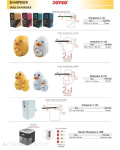 Jual Rautan Mekanik Serutan Pensil Putar Joyko Sharpener A-154 terlengkap di toko alat tulis