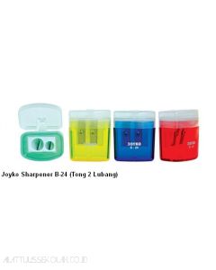 Foto Rautan Serutan Peruncing Pensil Joyko Sharpener B-24 (Tong 2 Lubang) merek Joyko