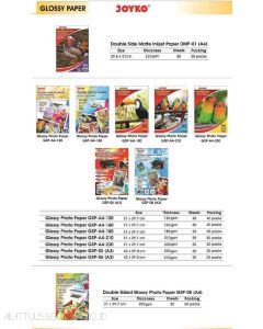 Kertas Print Foto Mengkilat Joyko Glossy Photo Paper GSP-A4-230