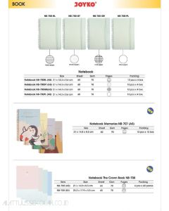 Gambar Joyko Notebook NB-700 Grid (A5) Buku Tulis Catatan Diary Agenda Bergaris Spiral Garis Kotak merek Joyko