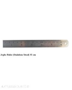 Gambar Mistar Penggaris Besi Panjang 15 cm Joyko Stainless Steel Ruler RL-ST15 merek Joyko