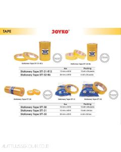 Gambar Selotip Kecil Plastik Joyko Stationery Tape STT-31-R12 (12mm x 45M) merek Joyko