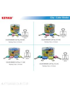 Penjepit Kertas Warna Kenko Binder Clip Colour 111 - 48C