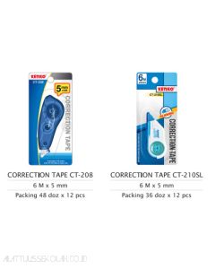 e-catalogue gambar alat tulis Kenko CT-210SL Correction Tape Tip-X Pita Kertas Kering