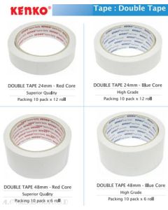 Katalog perlengkapan Kantor Kenko Double Tape 48 mm SQ-Red Perekat Lem Bolak Balik dan gambarnya