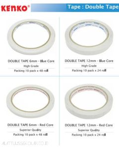 Kenko Double Tape 12 mm SQ-Red Perekat Lem Bolak Balik