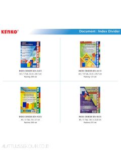 Contoh atk Kenko IDV-A410 Index Divider Pembatas Buku dan gambarnya