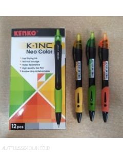 Contoh perlengkapan sekolah Kenko K-1NC Gel Pen Bollpoint Pulpen Pena Tulis dan gambarnya