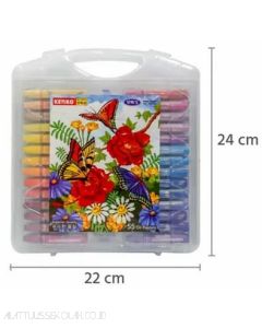 Brosur gambar atk Kenko 55 Colour Oil pastel Pewarna Krayon