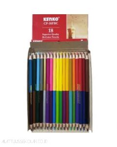 Katalog brosur gambar atk Pensil Warna type Kenko Pencil Bicolour CP-18 FBC Pensil Warna Dua Sisi