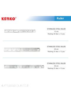 Penggaris Besi type Kenko Ruler Stainless Steel 30 cm Penggaris Besi image