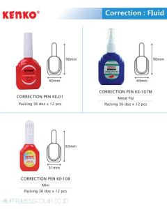 Gambar peralatan sekolah Kenko KE-01 Correction Fluid Cairan Koreksi Tip-X Cair dan aneka katalog Kenko grosir