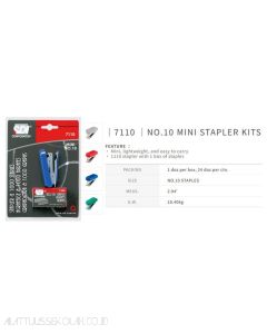 Katalog brosur gambar atk Stapler type SDI 7110 Mini Stapler Kits No.10 Blister Packs Alat Jepret Kertas