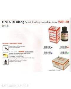 Gambar alat tulis Isi Ulang Spidol type Snowman WBI-20 Whiteboard Marking Ink Black Tinta Spidol Papan Tulis