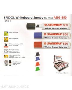 sample Image stationery Spidol Papan Tulis Snowman ABG-850 Whiteboard Marker Jumbo Black