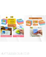 3M Post-it Lengkap murah barang Perlengkapan Kantor 3M Post-it Sticky Note Cube 2053-ELT-O / 2059-AQ CPT  (76x76mm 400 Sheets) di toko alat tulis grosir Bina Mandiri stationery