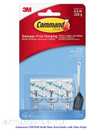 Contoh Alat Perlengkapan Kantor merk 3M Command , Gambar Produk Command 17067CLR-9 Small Clear Wire Hooks harga 45000 di Toko Peralatan Sekolah Murah
